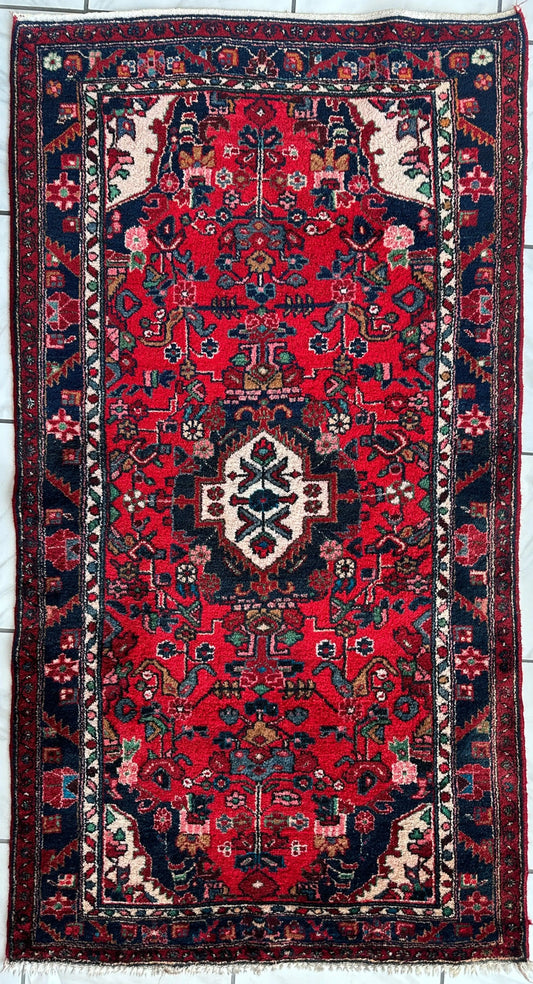 Hand-knotted Persian Hamadan wool Rug 3’8” x 6’4” Rugistan