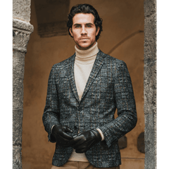 Giovanni (black) - Classic Italian lambskin leather gloves with cashmere lining