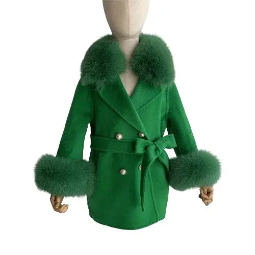 Girls' Cashmere Coat | Winter-Autumn Elegance