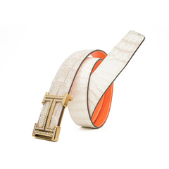 Handcrafted Alligator Leather Belts DVG73