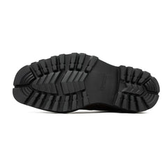 Handcrafted Square Toe Brogue Shoes with Thick Sole Coffee