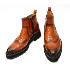 Handmade Nile Crocodile Chelsea Boots