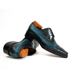 Handmade Nile Crocodile Derby Norwegian Stitch & Silk Lining