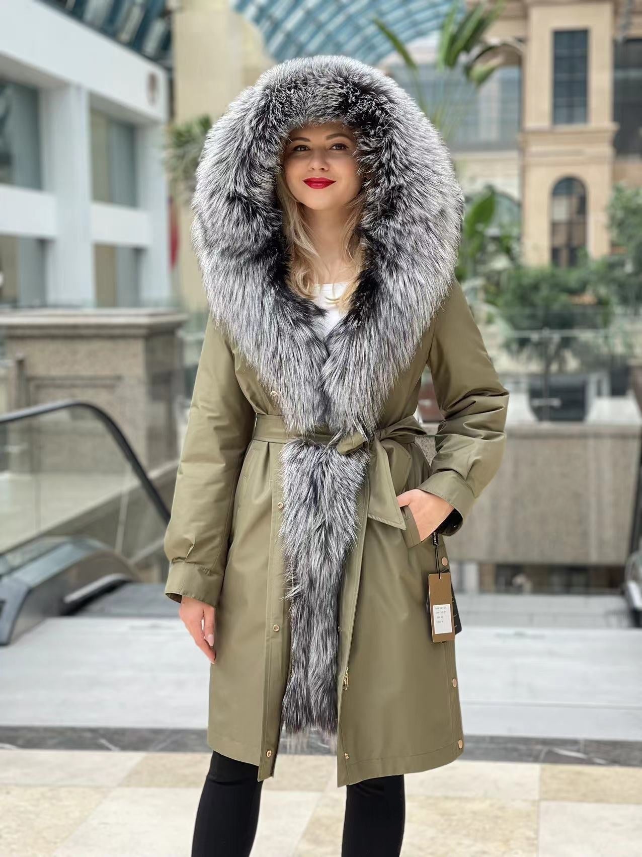 Genuine Silver Fox Fur Trim Rabbit Fur Insulated Parka Alaska® Outerwear Company