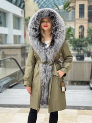 Genuine Silver Fox Fur Trim Rabbit Fur Insulated Parka Alaska® Outerwear Company