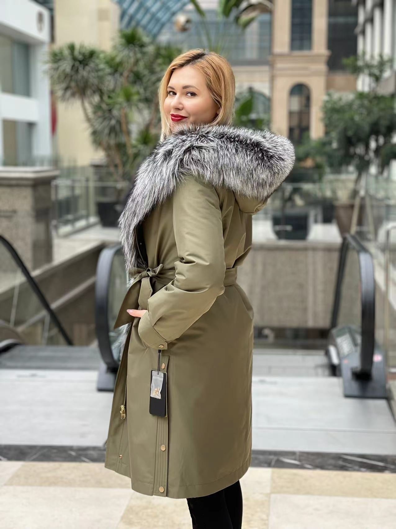 Genuine Silver Fox Fur Trim Rabbit Fur Insulated Parka Alaska® Outerwear Company