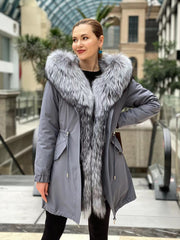Silver Fox Fur Trim Rabbit Fur Insulated Parka Alaska® Outerwear Company