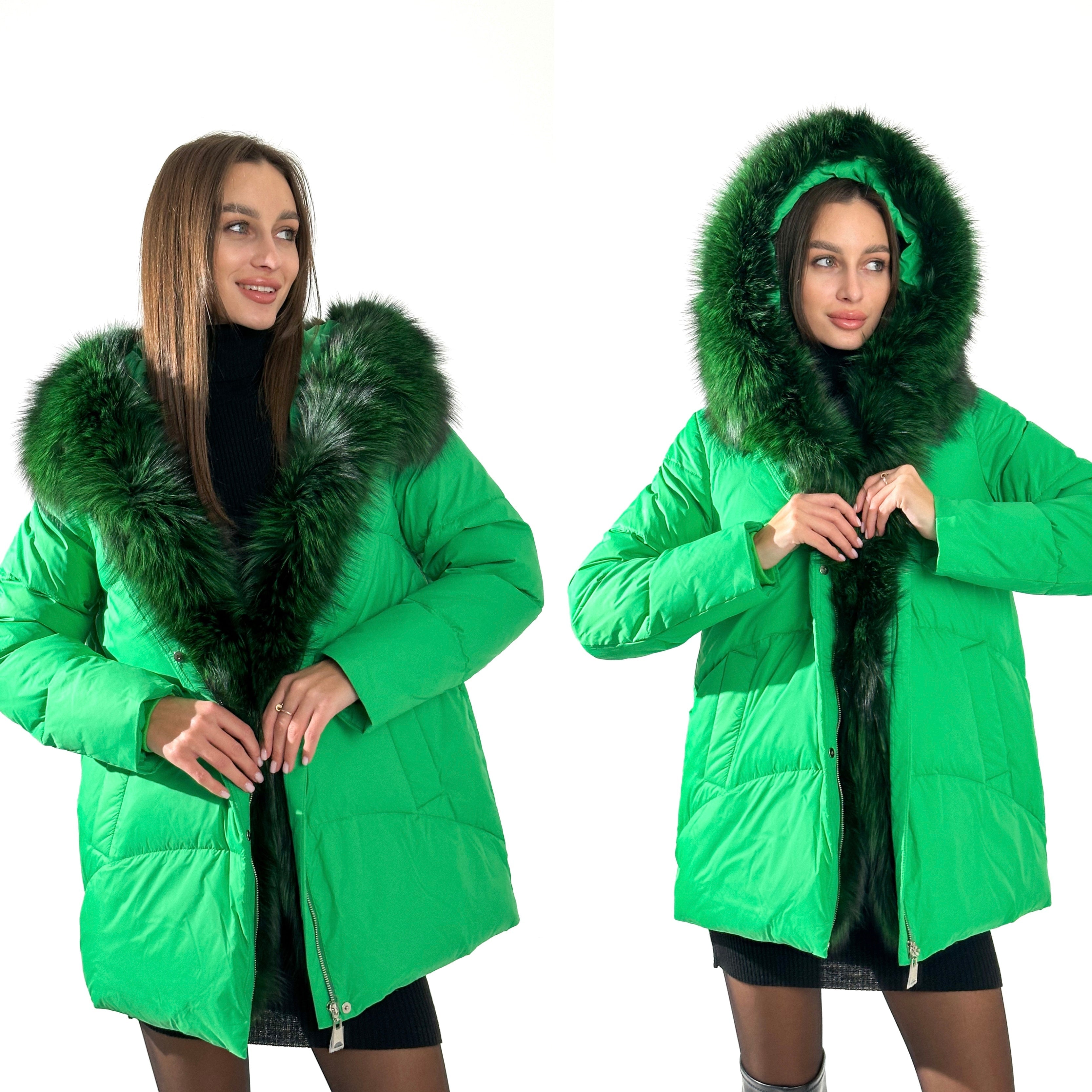 Genuine Silver Fox Fur Down Fill Parka Alaska® Outerwear Company