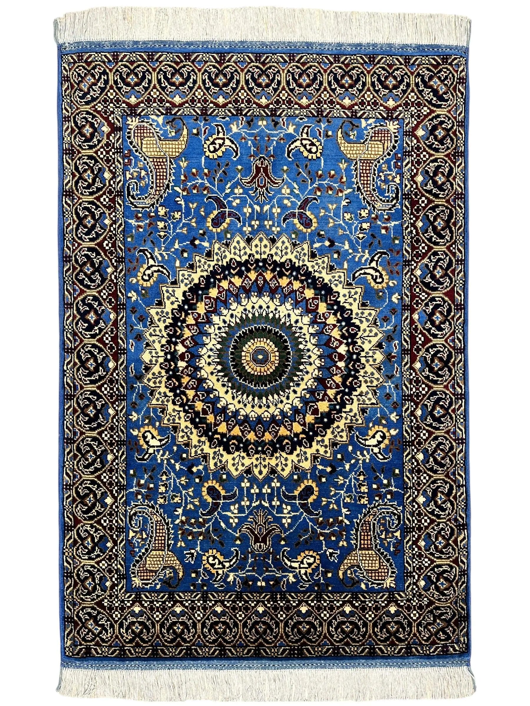 Hand-Knotted Parak Rug – Sky Blue, 40” x 60” | Afghan Wool Rug Rugistan