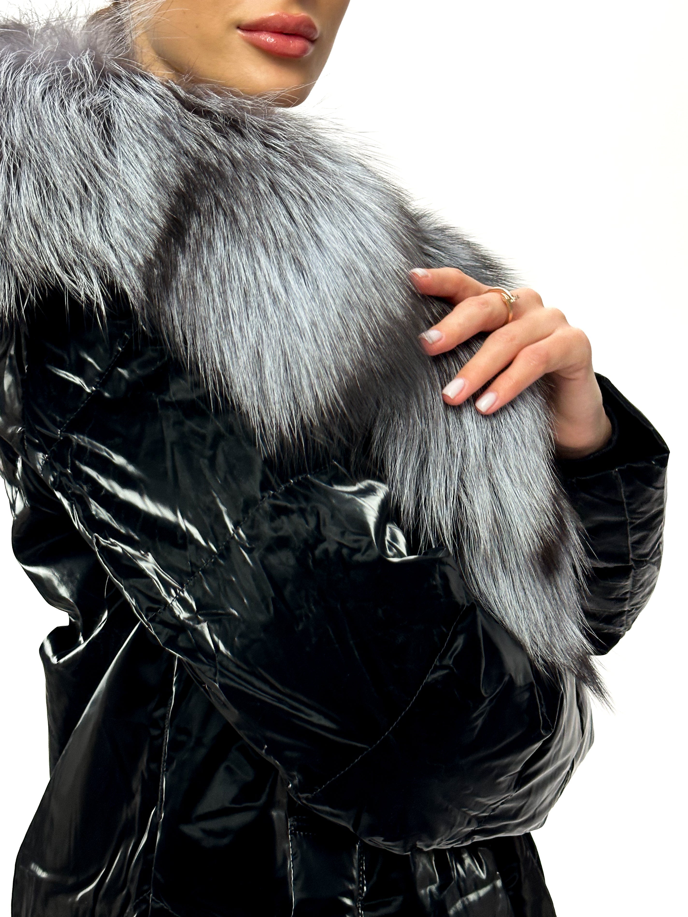Genuine Silver Fox Fur Down Fill Coat Alaska® Outerwear Company