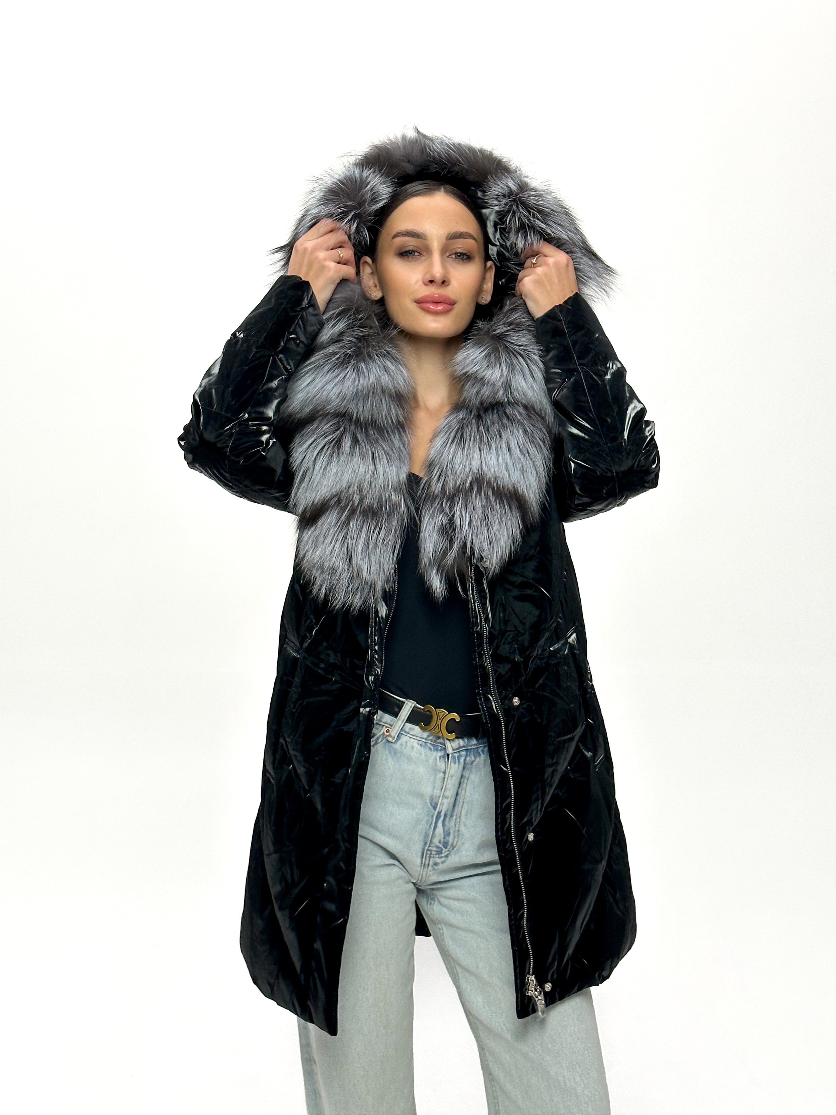 Genuine Silver Fox Fur Down Fill Coat Alaska® Outerwear Company