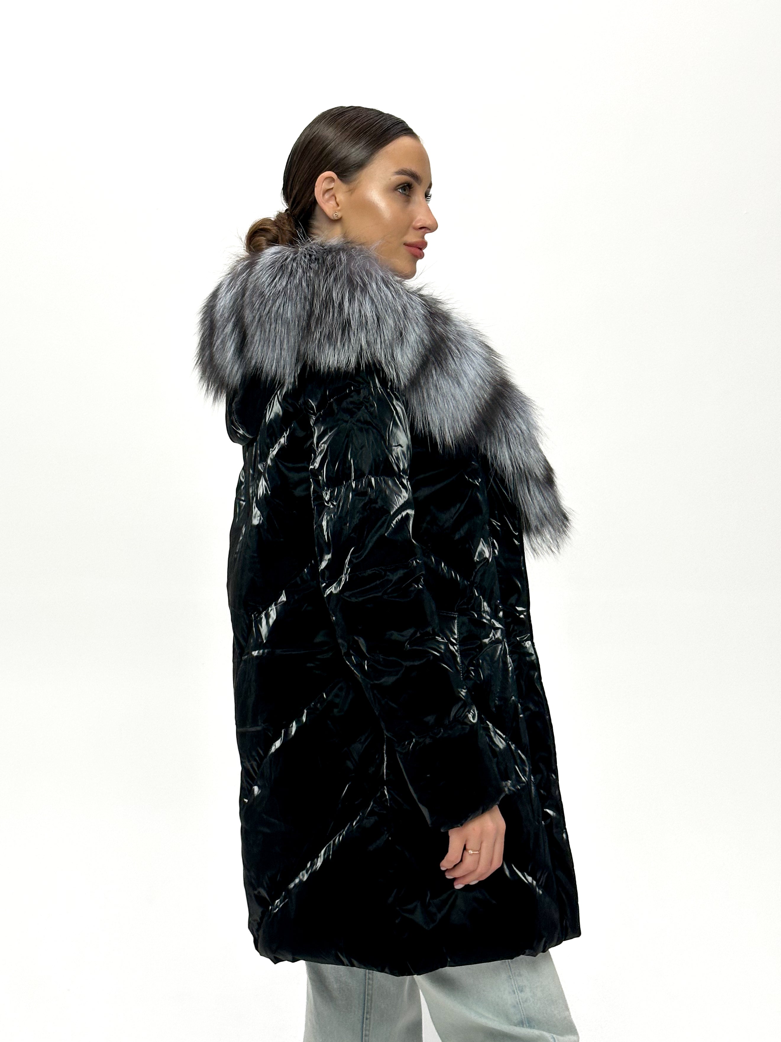 Genuine Silver Fox Fur Down Fill Coat Alaska® Outerwear Company