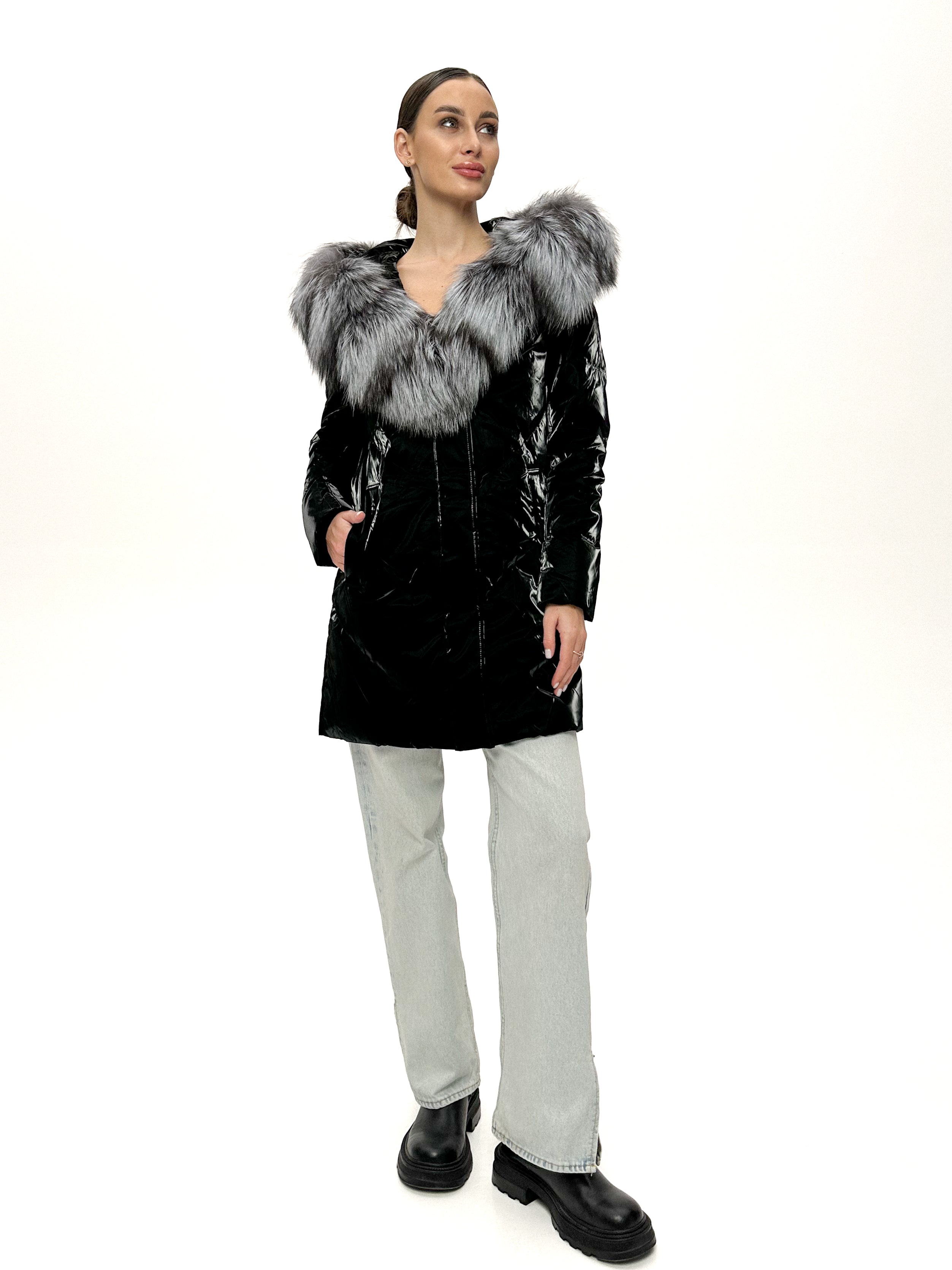 Genuine Silver Fox Fur Down Fill Coat Alaska® Outerwear Company