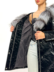 Genuine Silver Fox Fur Down Fill Coat Alaska® Outerwear Company