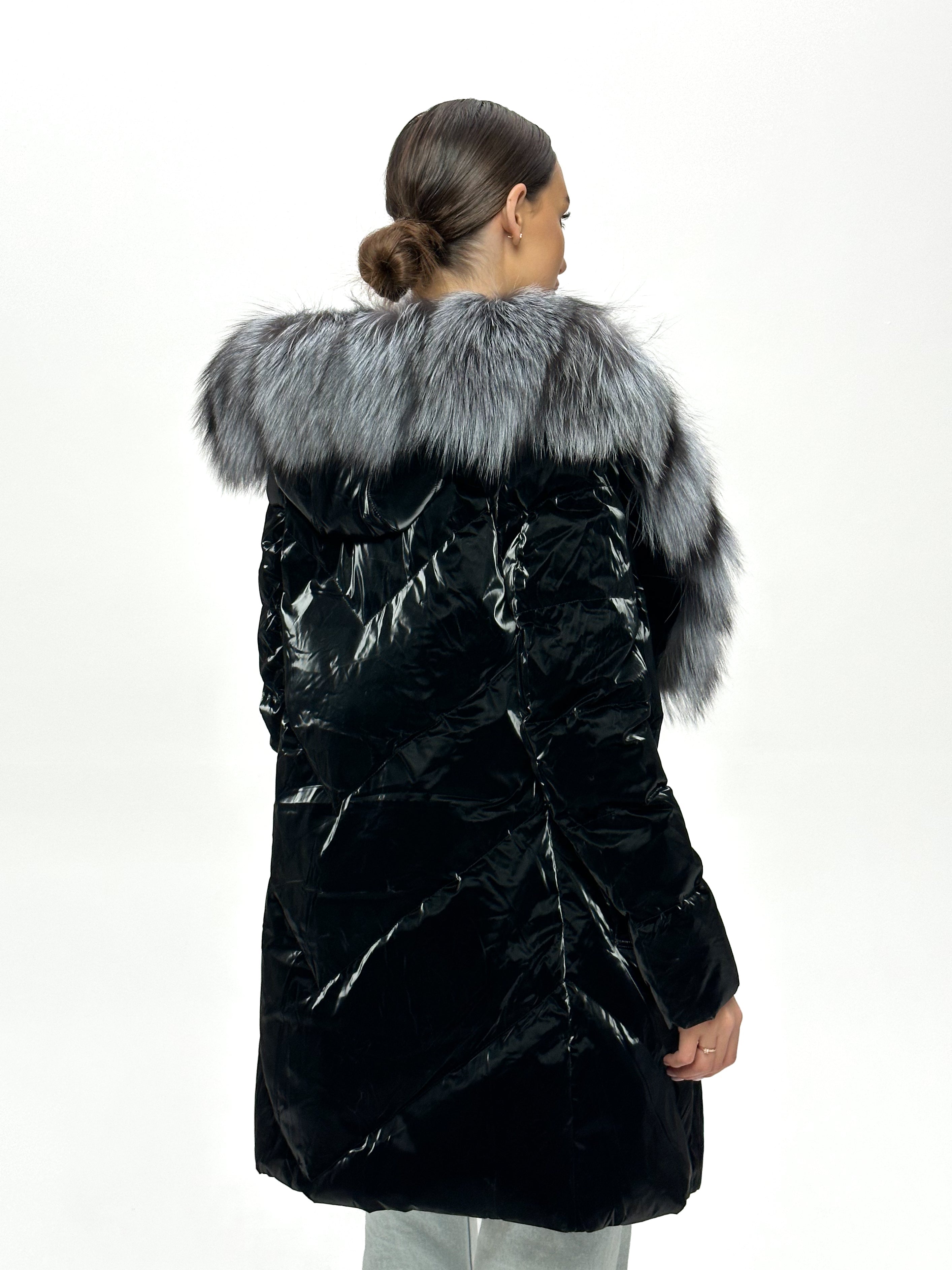 Genuine Silver Fox Fur Down Fill Coat Alaska® Outerwear Company