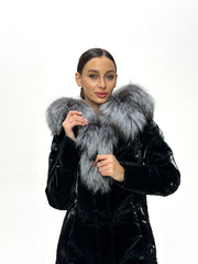 Genuine Silver Fox Fur Down Fill Coat Alaska® Outerwear Company