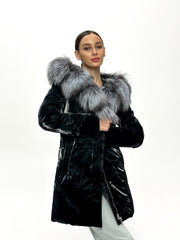 Genuine Silver Fox Fur Down Fill Coat Alaska® Outerwear Company
