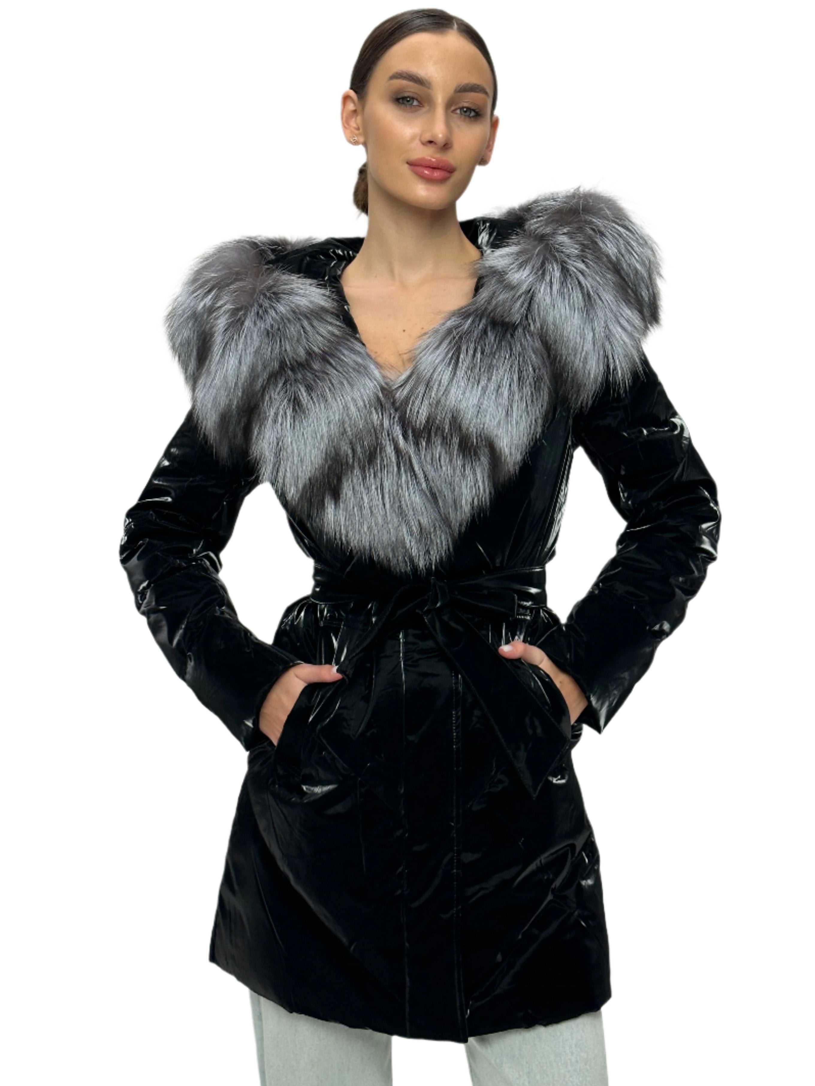 Genuine Silver Fox Fur Down Fill Coat Alaska® Outerwear Company