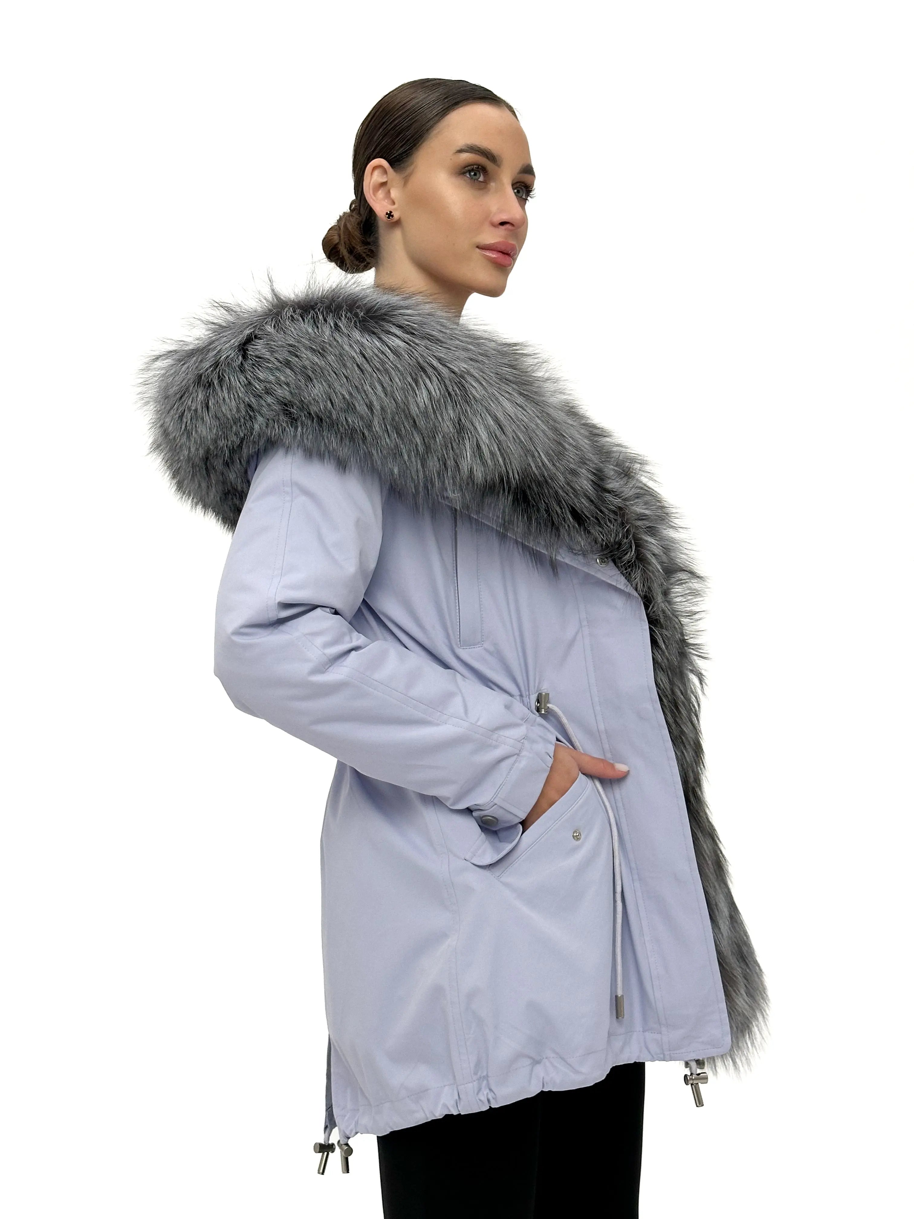 Genuine Silver Fox Fur Trim Rabbit Fur Insulated Parka Alaska® Outerwear Company
