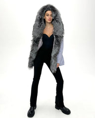 Genuine Silver Fox Fur Trim Rabbit Fur Insulated Parka Alaska® Outerwear Company