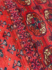 Antique 1920’s Tribal Turkoman Tekke Wedding Rug 3’4” x 4’1” Rugistan