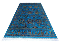 Hand-Knotted Afghani Zerkhaki Wool Rug – 6’6″ x 10’0″ Rugistan