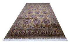 Hand-Knotted Afghani Zerkhaki Wool Rug – 6’7″ x 10’2″ Rugistan