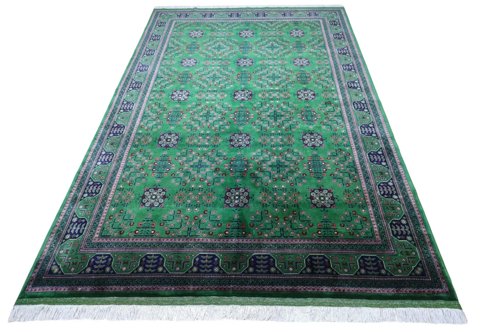 Hand-Knotted Afghani Bukharayi Wool Rug – 6’7″ x 9’9″ Rugistan