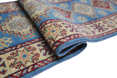 Hand-Knotted Afghani Kazak Wool Rug – 2’0″ x 5’10″ Rugistan