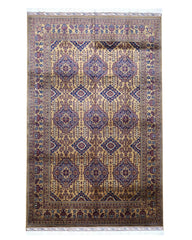 Hand-Knotted Afghani Zerkhaki Wool Rug – 6’7″ x 10’2″ Rugistan
