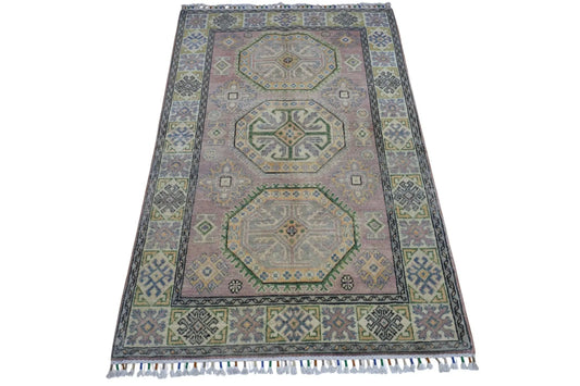 Hand-Knotted Afghani Kazak Wool Rug – 4’ x 6’ Rugistan