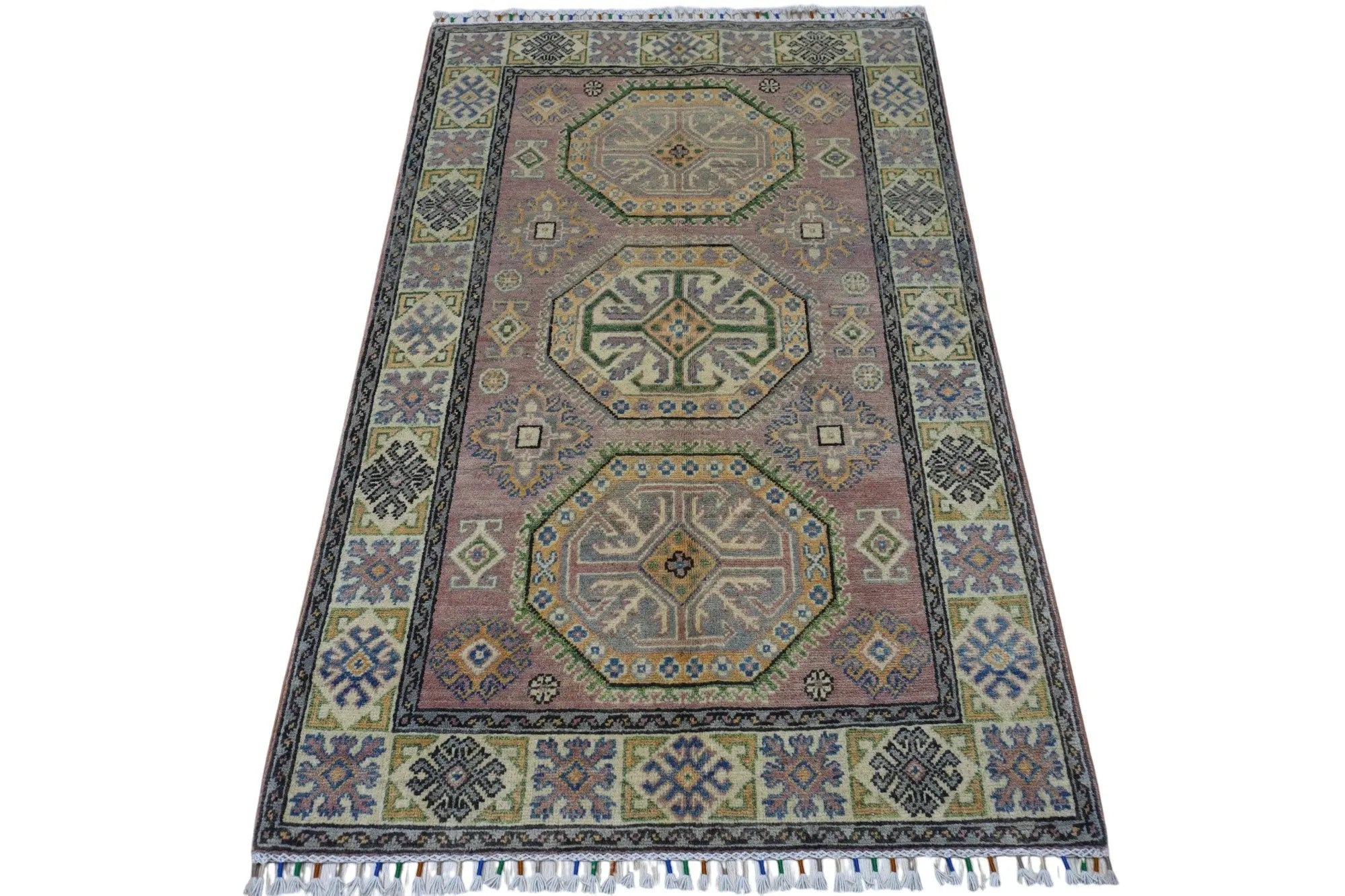 Hand-Knotted Afghani Kazak Wool Rug – 4’ x 6’ Rugistan
