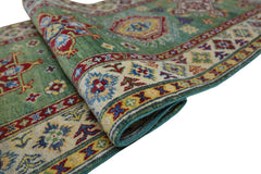 Hand-Knotted Afghani Kazak Wool Rug – 2’7″ x 9’8″ Rugistan