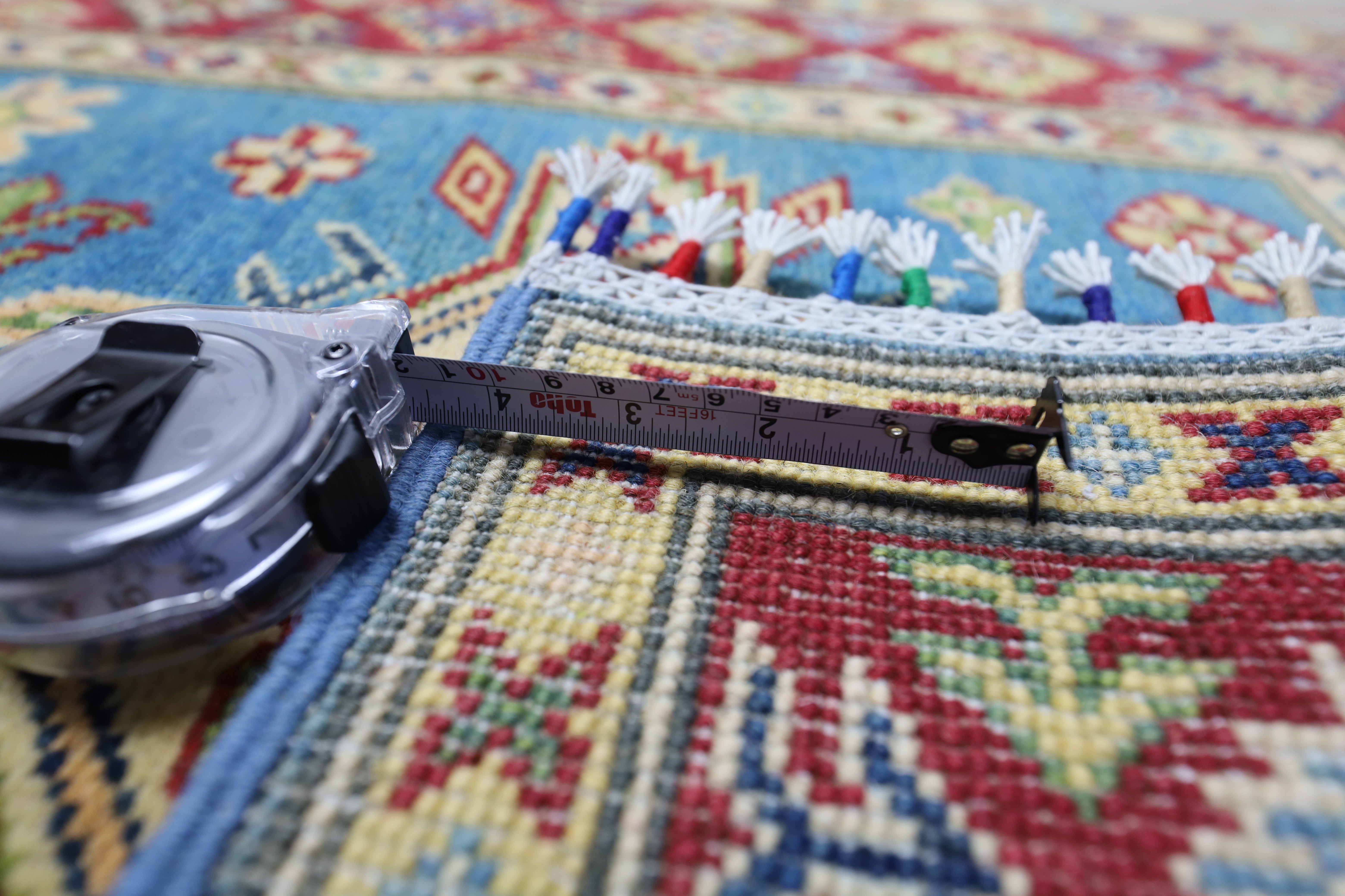 Hand-Knotted Afghani Kazak Wool Rug – 2’9″ x 9’9″ Rugistan