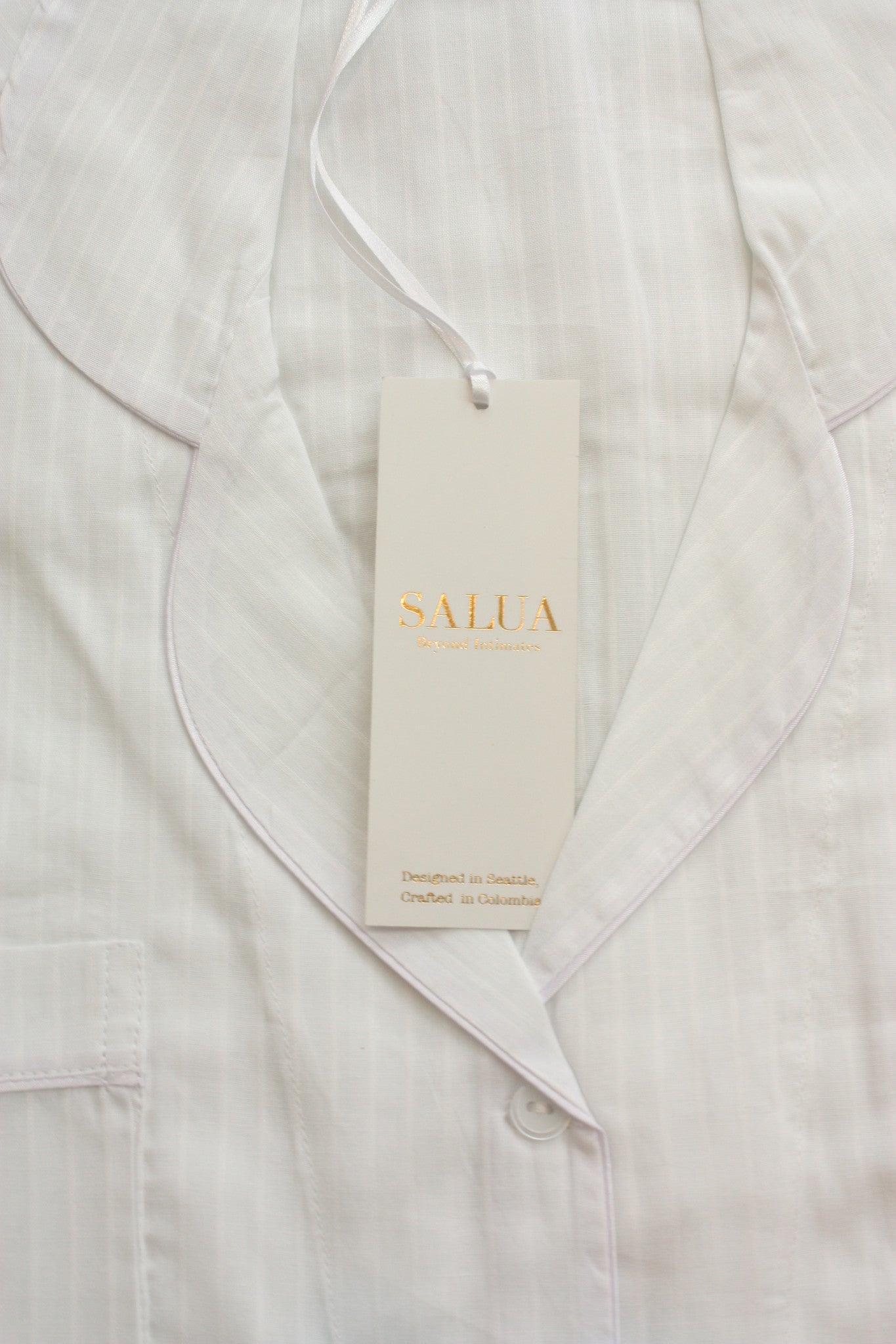Classic Sleep Shirt in Woven Cotton Salua Lingerie