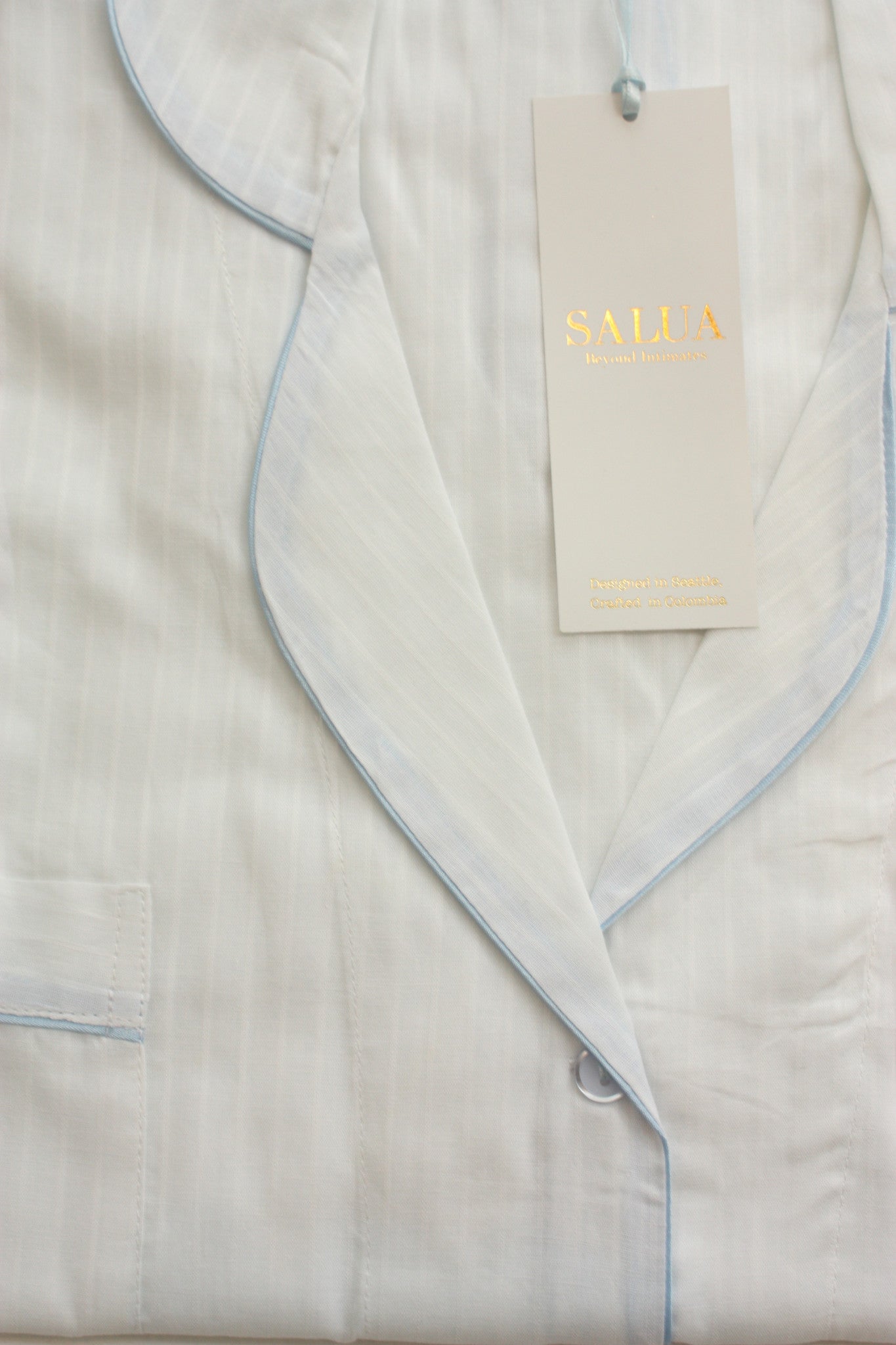 Classic Sleep Shirt in Woven Cotton Salua Lingerie