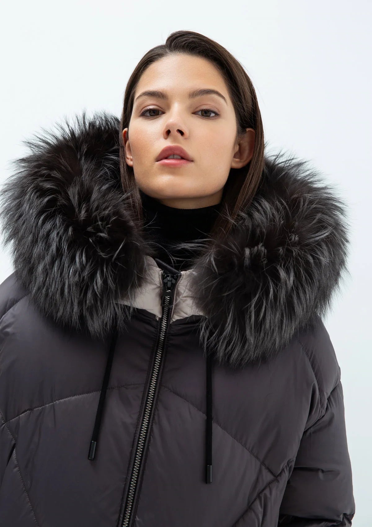 Gisèle Premium Genuine Fox Fur Trim Down Fill Coat Alaska® Outerwear Company