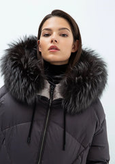 Gisèle Premium Genuine Fox Fur Trim Down Fill Coat Alaska® Outerwear Company