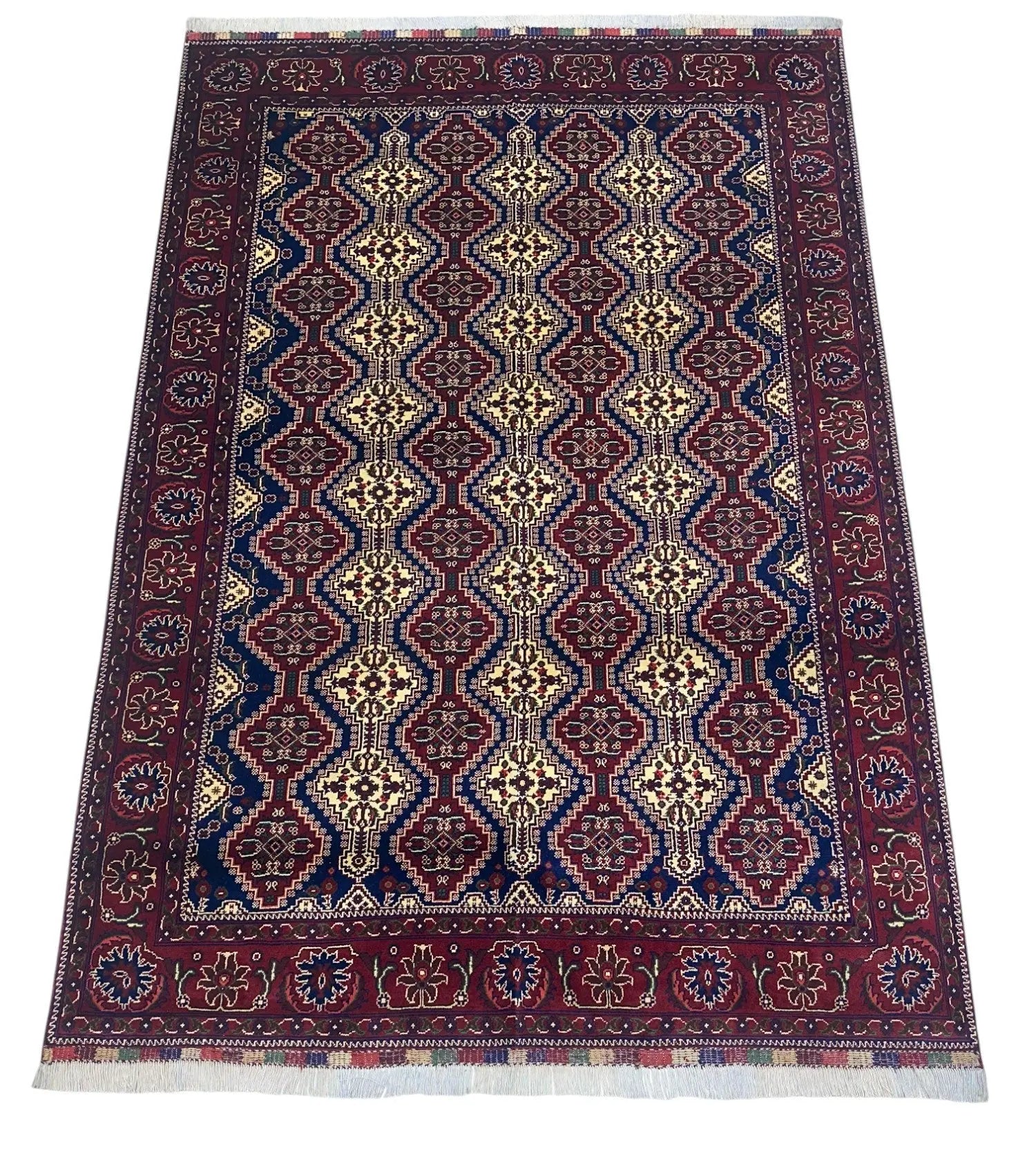 Hand-Knotted Afghani Yusufbai Wool Rug – 6’10″ x 9’10″ Rugistan
