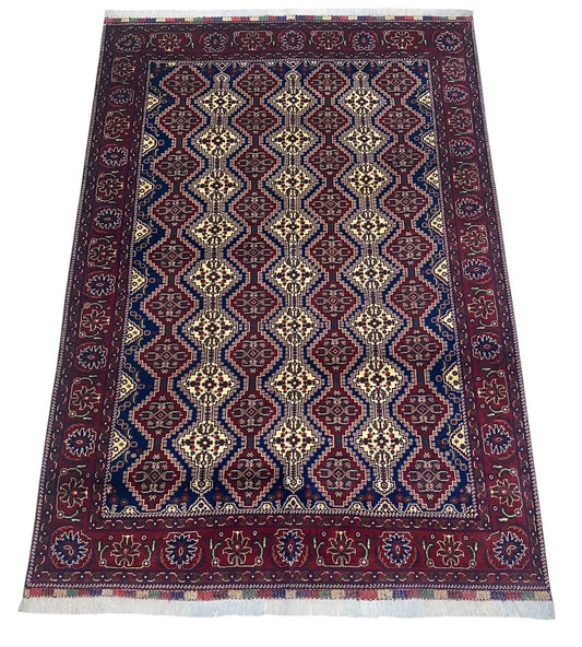 Hand-Knotted Afghani Yusufbai Wool Rug – 6’10″ x 9’10″ Rugistan