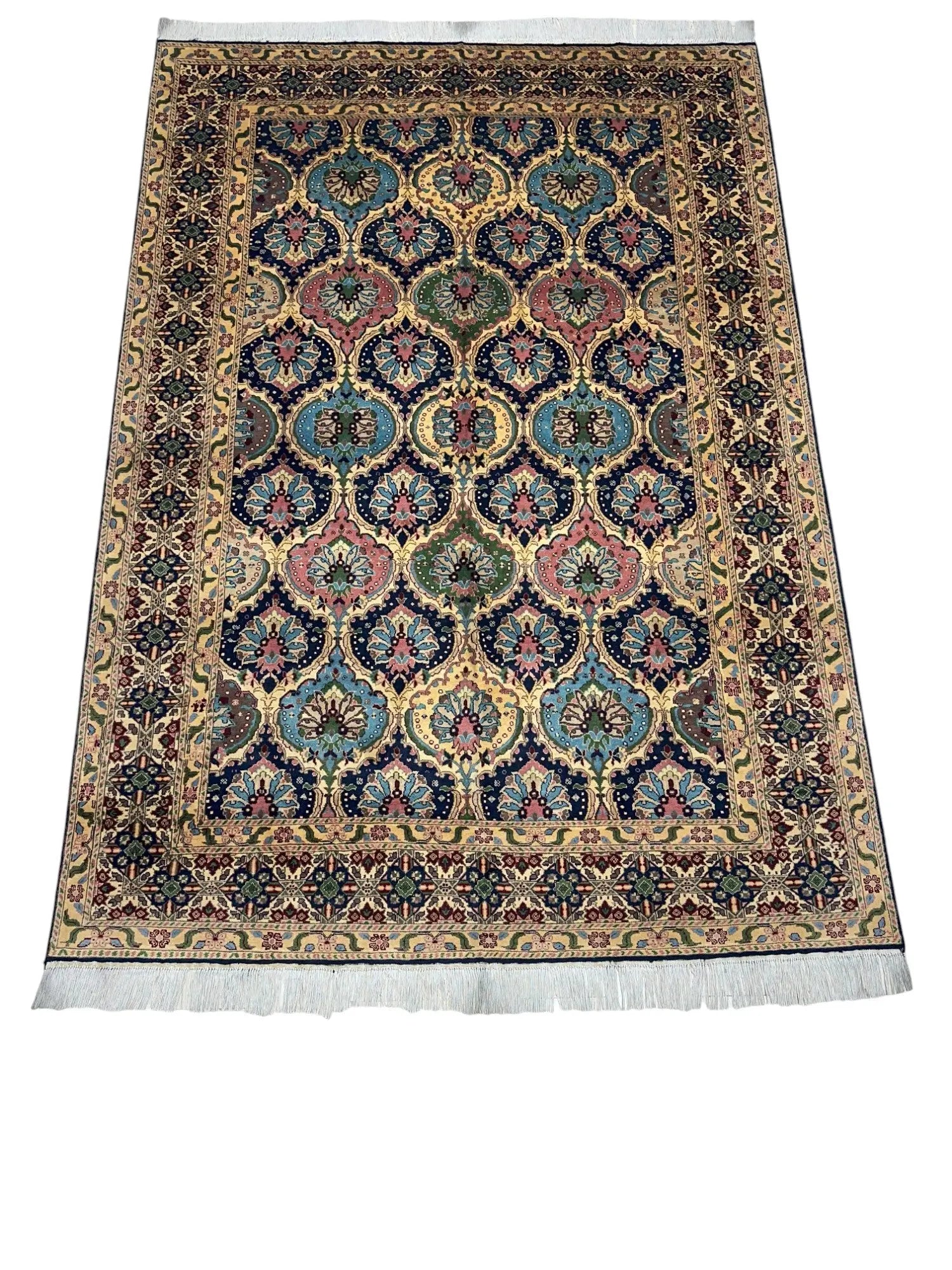 Hand-Knotted Afghani Heart Shape Wool Rug – 6’6″ x 9’2″ Rugistan