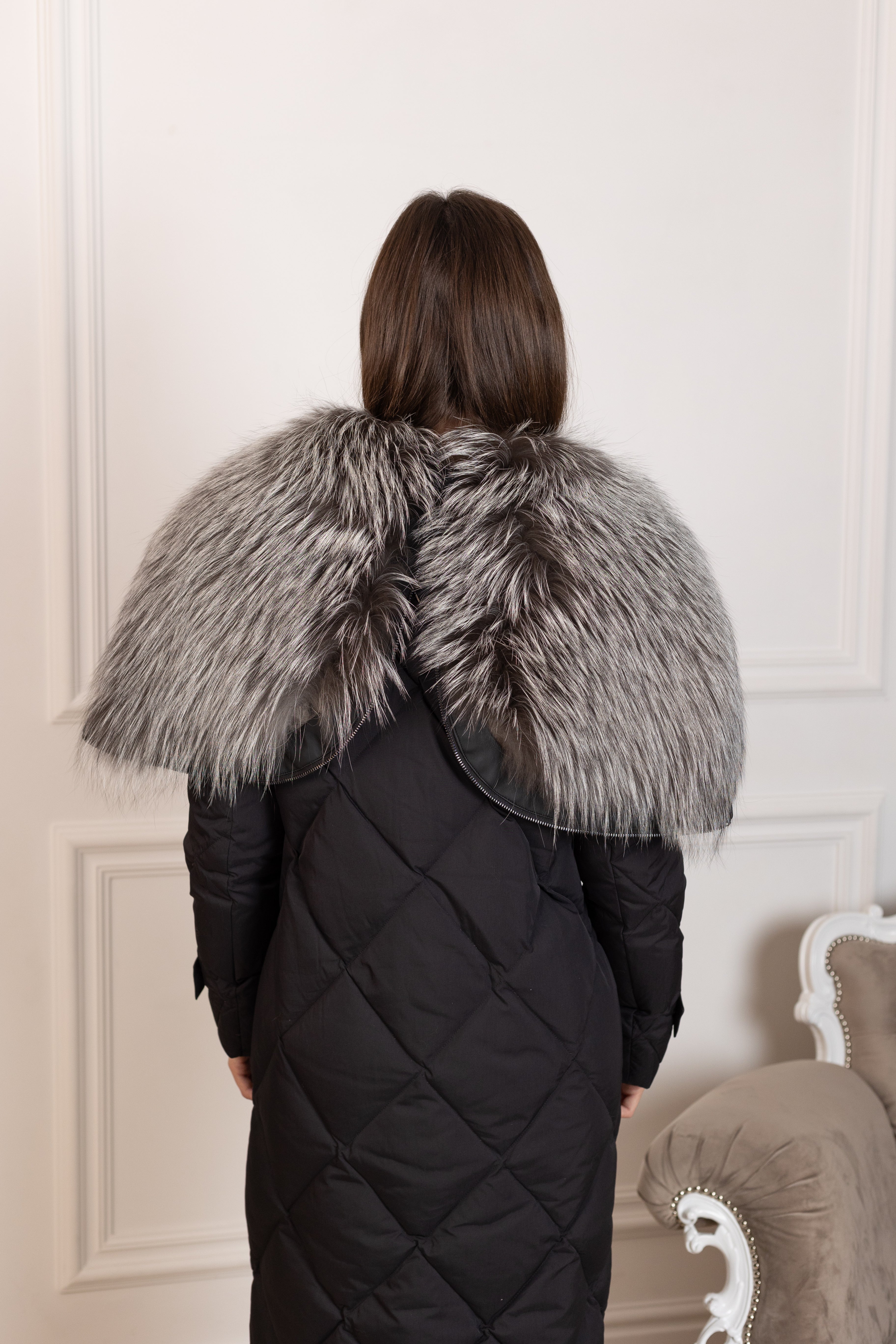 Genuine Silver Fox Fur Collar-Hood Down Winter Coat Alaska® Outerwear Company