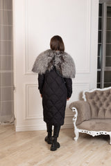 Genuine Silver Fox Fur Collar-Hood Down Winter Coat Alaska® Outerwear Company