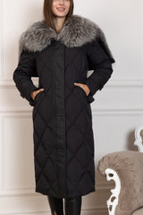 Genuine Silver Fox Fur Collar-Hood Down Winter Coat Alaska® Outerwear Company