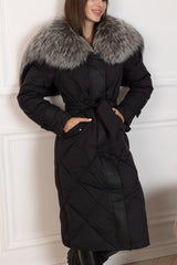 Genuine Silver Fox Fur Collar-Hood Down Winter Coat Alaska® Outerwear Company