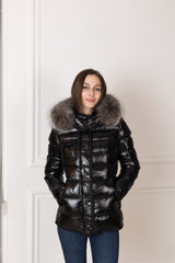 Genuine Silver Fox Fur Lightweight Down Fill Coat Alaska® Outerwear Company