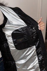 Genuine Silver Fox Fur Trim Down Fill Coat Alaska® Outerwear Company