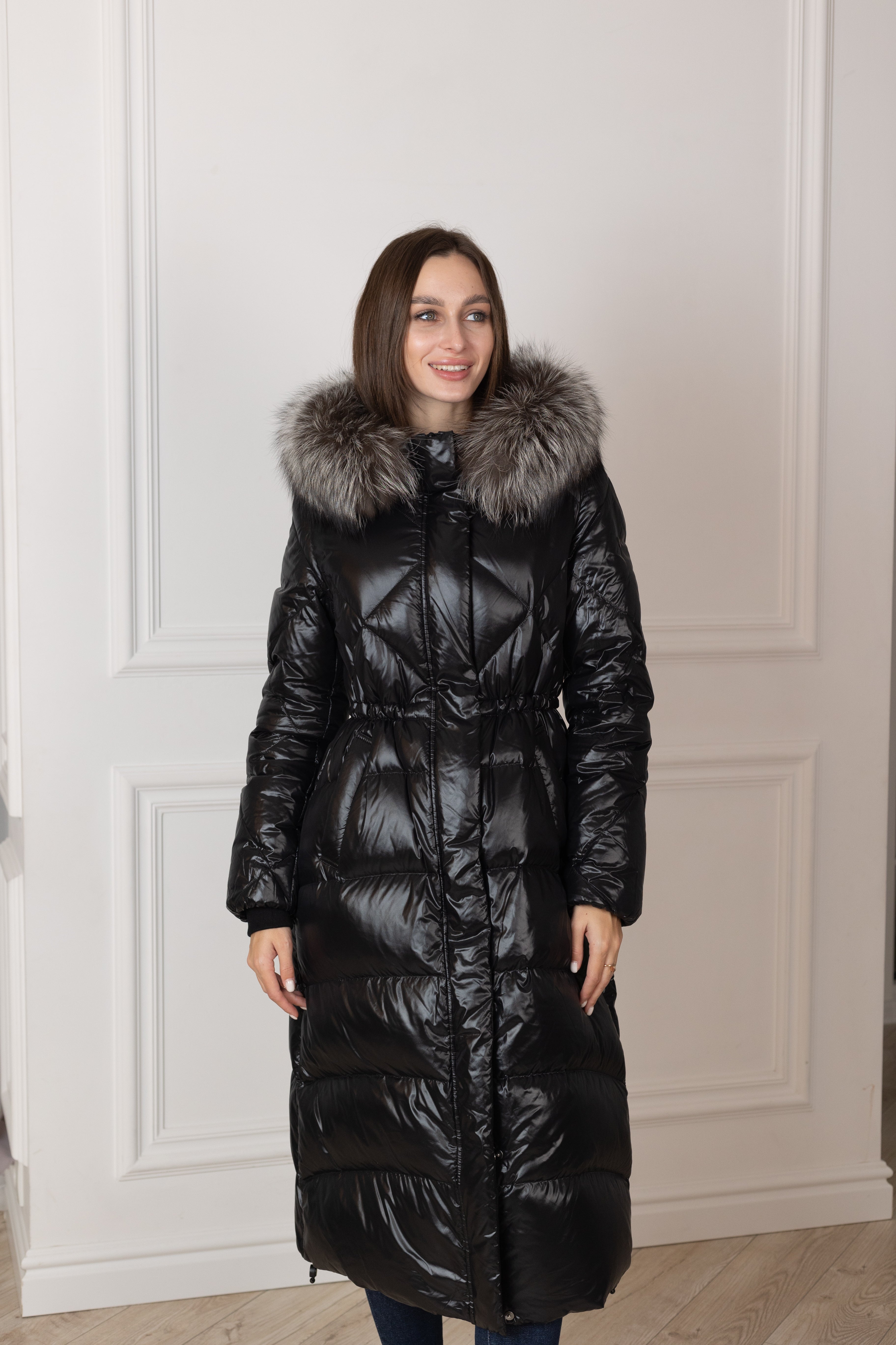 Genuine Silver Fox Fur Trim Down Fill Coat Alaska® Outerwear Company