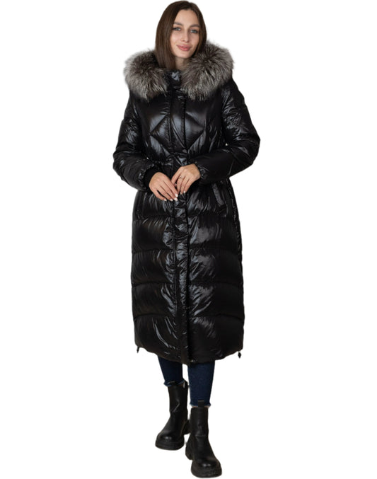 Genuine Silver Fox Fur Trim Down Fill Coat Alaska® Outerwear Company