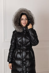Genuine Silver Fox Fur Trim Down Fill Coat Alaska® Outerwear Company